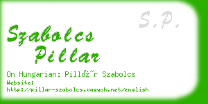 szabolcs pillar business card
